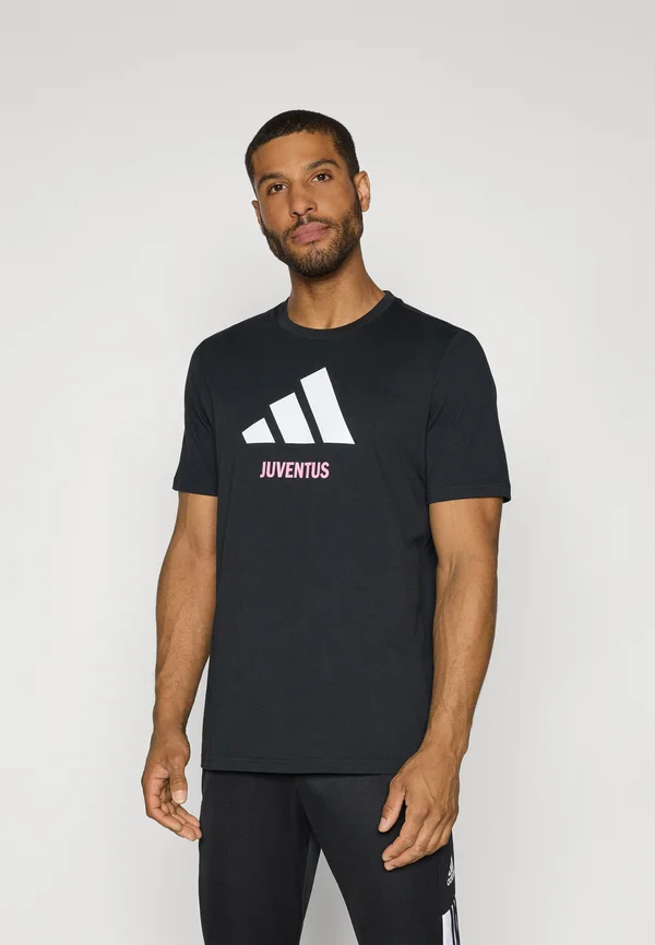 JUVENTUS TURIN SEASONAL GRAPHIC TEE - Vereinsmannschaften - black