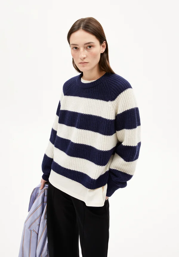 KAAGI STRIPES - Strickpullover - tinted navy