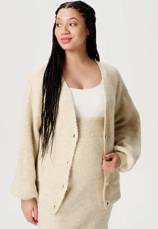 KAAVI - Strickjacke - whitecap gray