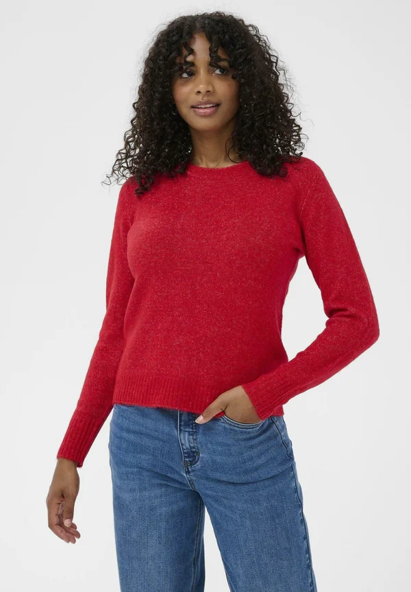 KAIRIS PULLOVER - Strickpullover - haute red melange