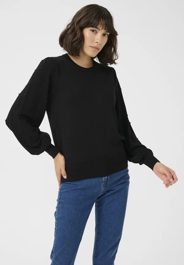 KAKAREN - Strickpullover - black deep