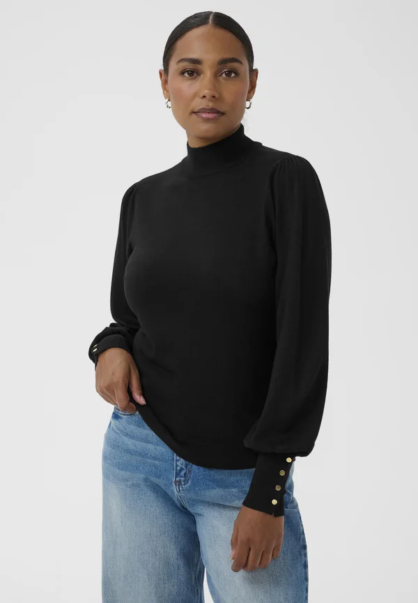 KALIZZA LS TURTLENECK NO - Strickpullover - black deep