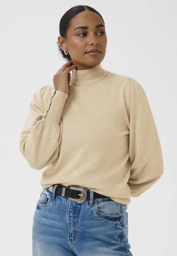 KALIZZA LS TURTLENECK NO - Strickpullover - feather gray melange