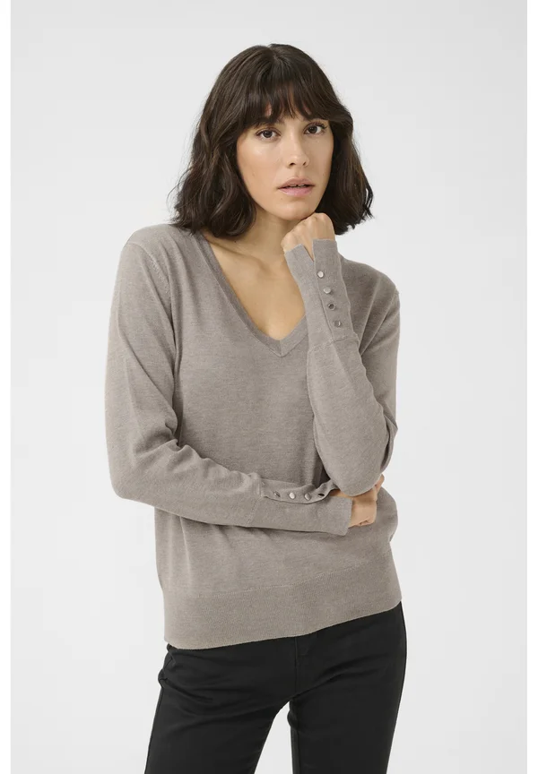 KALIZZA - Strickpullover - elephant skin melange