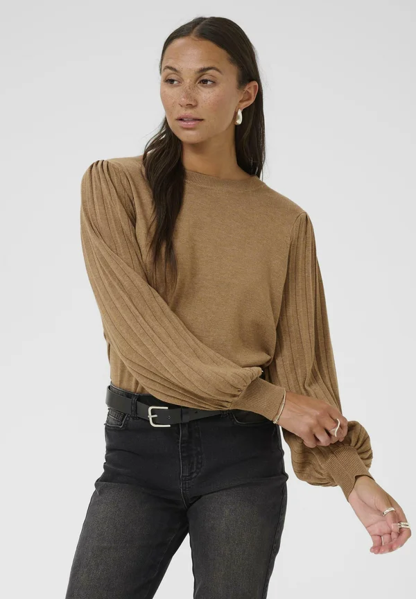 KALONE - Strickpullover - toasted coconut melange