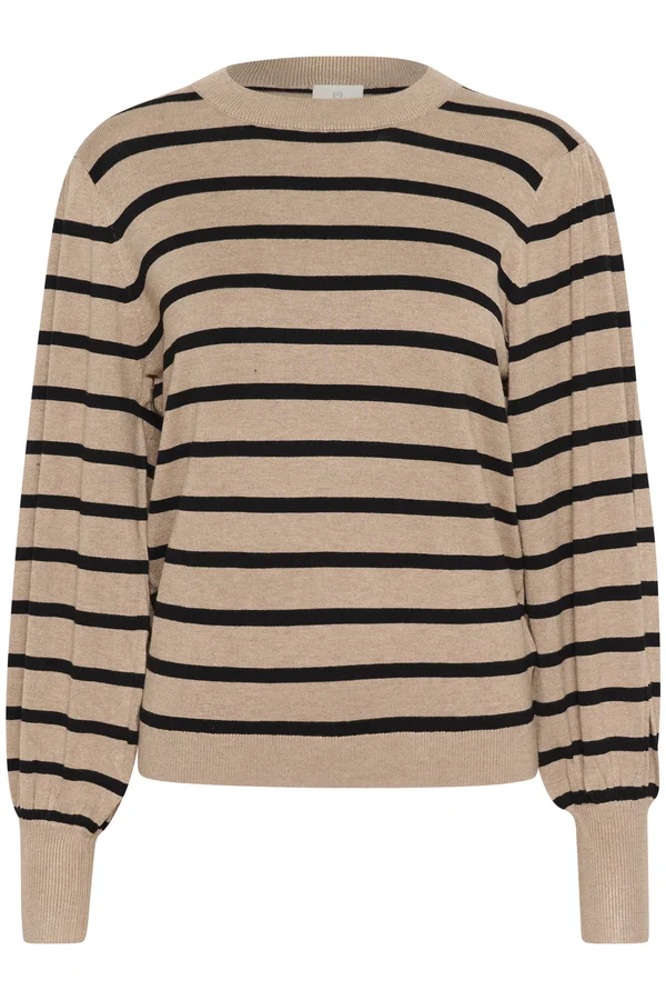 KAMALA - Strickpullover - feather gray melange black