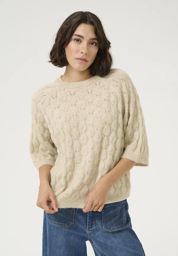 KAMALENE - Strickpullover - feather gray melange
