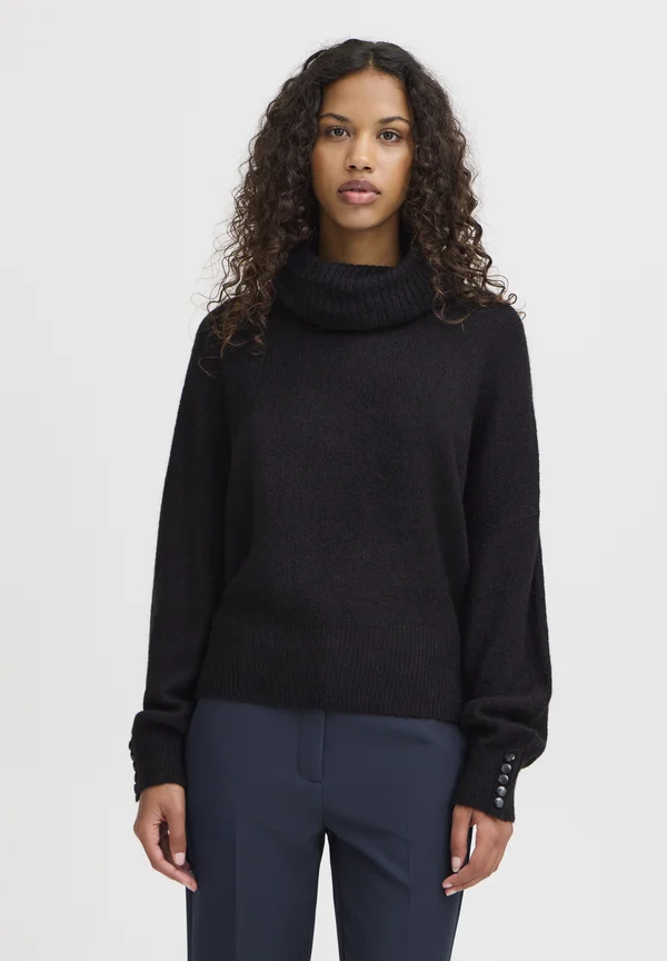 KAMARA - Strickpullover - black