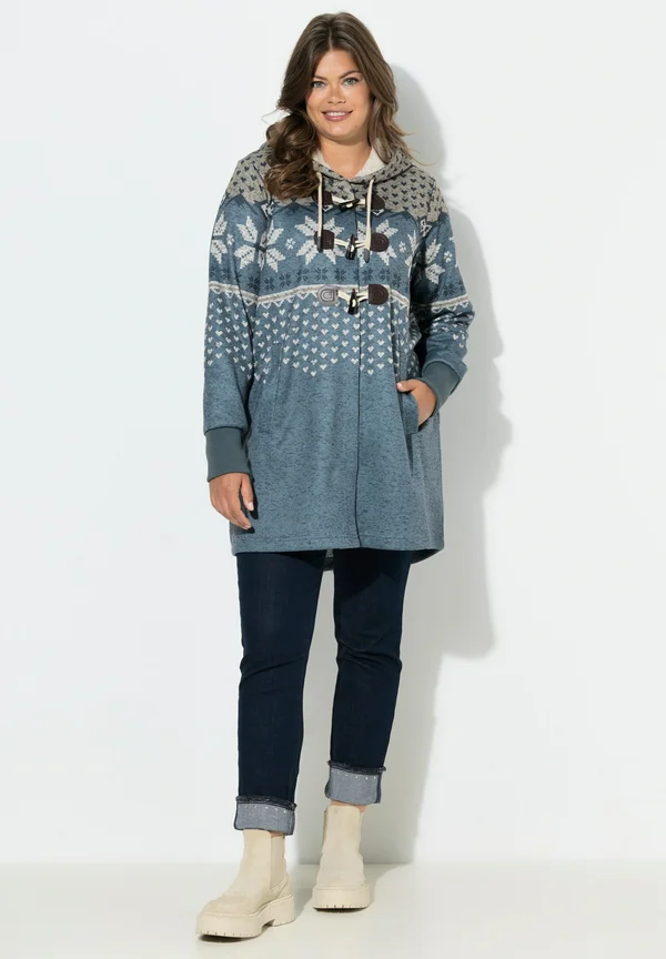 KAPUZE LANGARM - Strickjacke - mottled grey