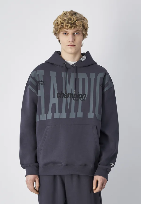 Kapuzenpullover - dark grey melange