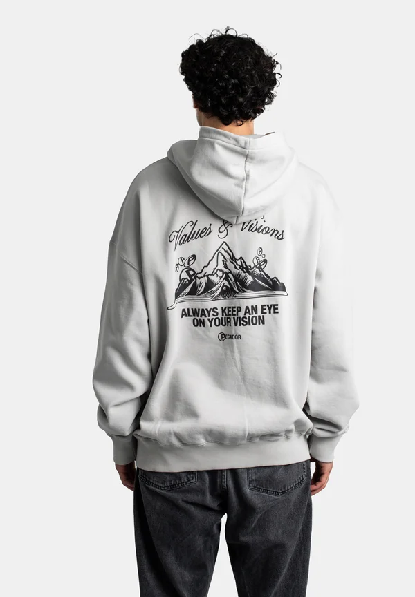 Kapuzenpullover - washed clear grey