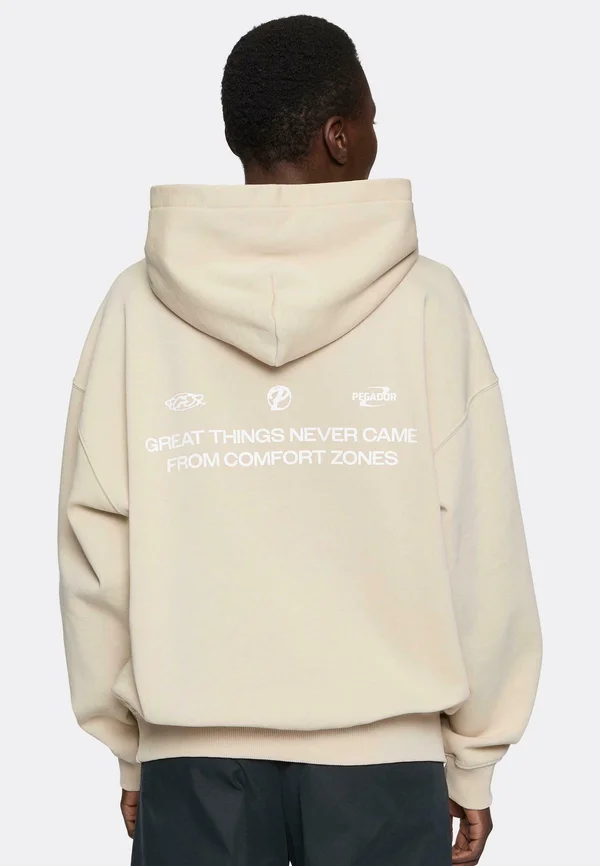 Kapuzenpullover - washed light beige