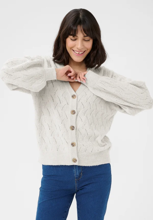 KARITA - Strickjacke - light grey melange