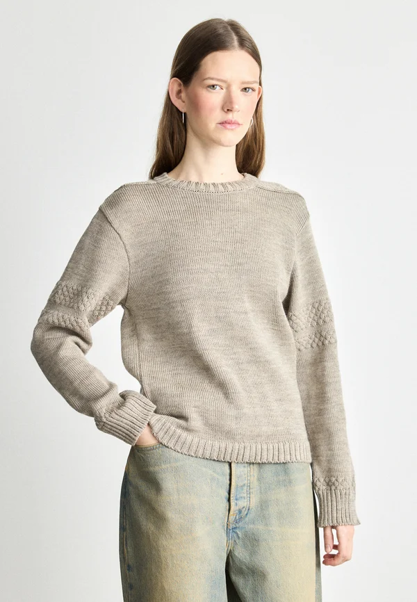 KAROLINE SWEATER - Strickpullover - beige melange