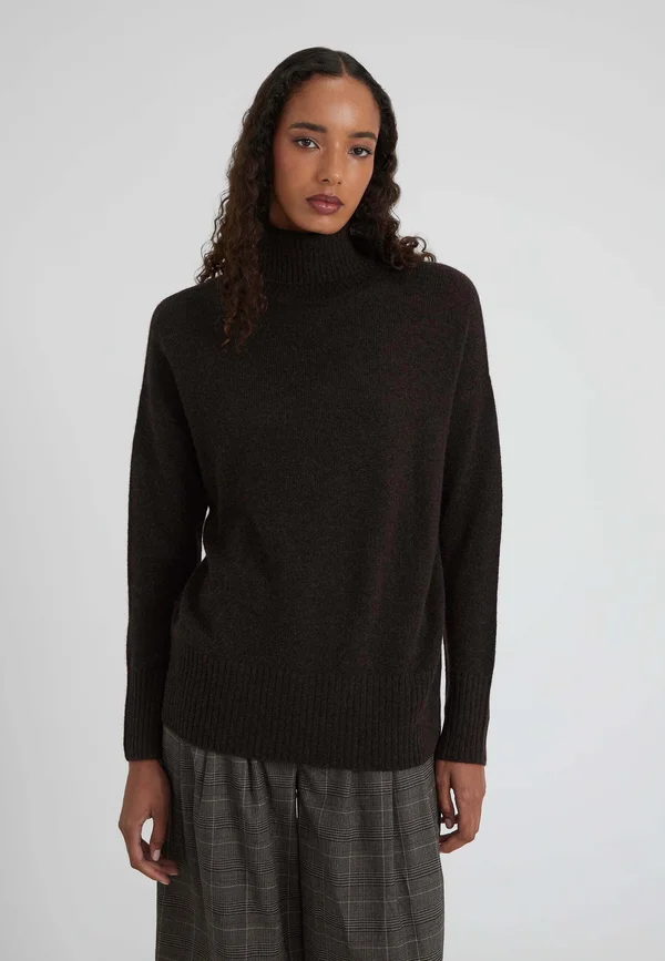 KASCH-MIR OVERSIZED TURTLE NECK - Strickpullover - coffee
