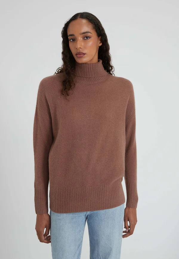 KASCH-MIR OVERSIZED TURTLE NECK - Strickpullover - mocha