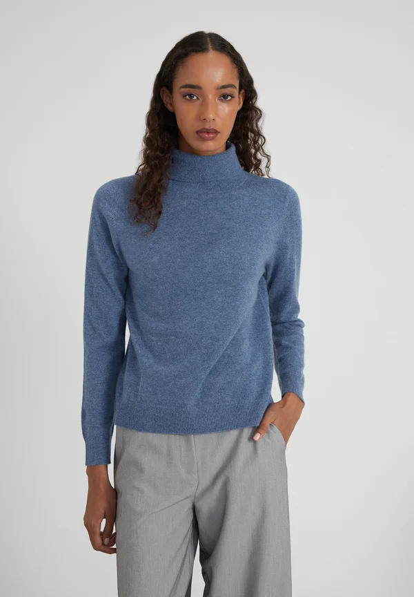 KASCH-MIR TURTLENECK - SLIM - Strickpullover - blue melange