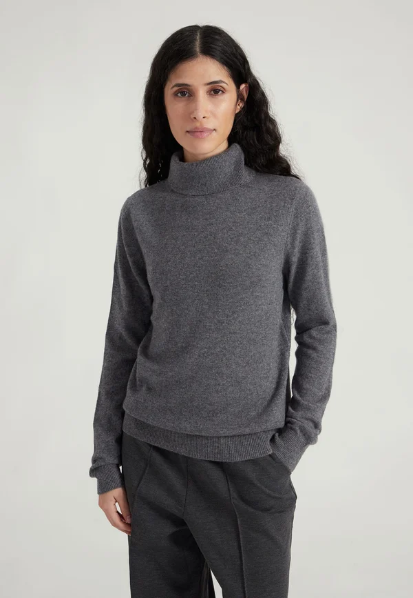 KASCH-MIR TURTLENECK - SLIM - Strickpullover - grey melange