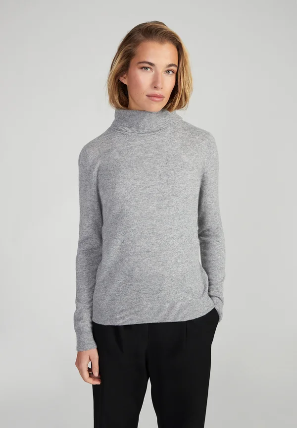 KASCH-MIR TURTLENECK - SLIM - Strickpullover - light grey melange