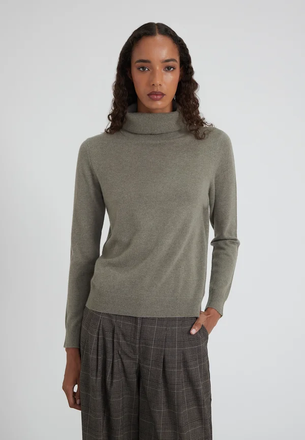 KASCH-MIR TURTLENECK - SLIM - Strickpullover - olive melange