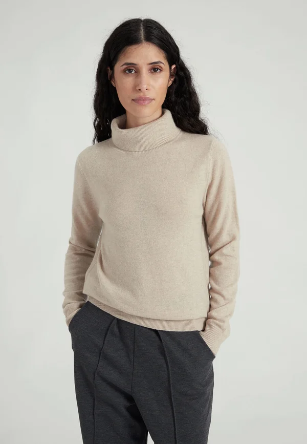 KASCH-MIR TURTLENECK - SLIM - Strickpullover - sand