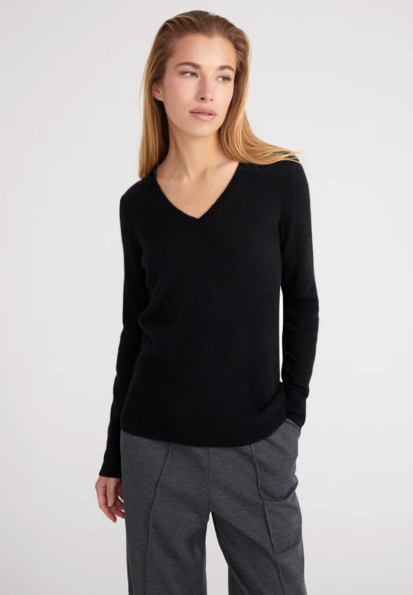 KASCH-MIR V-NECK JUMPER - Strickpullover - black
