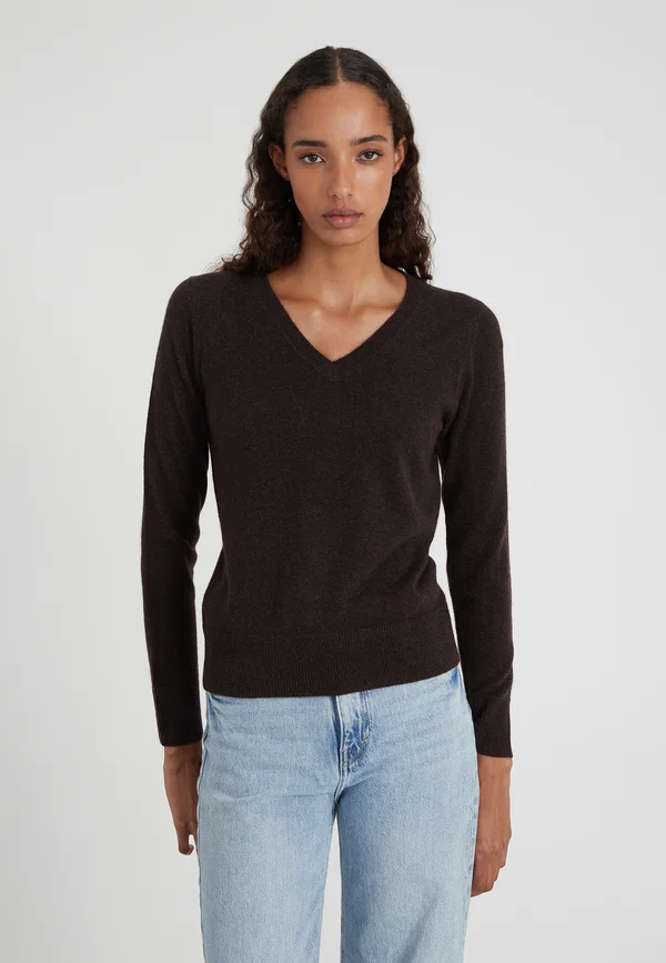 KASCH-MIR V-NECK JUMPER - Strickpullover - coffee