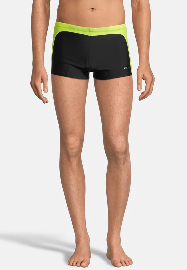 KASTEN-SQUARE LEG SIDE FLASH - Badehose Pants - neongelb/schwarz