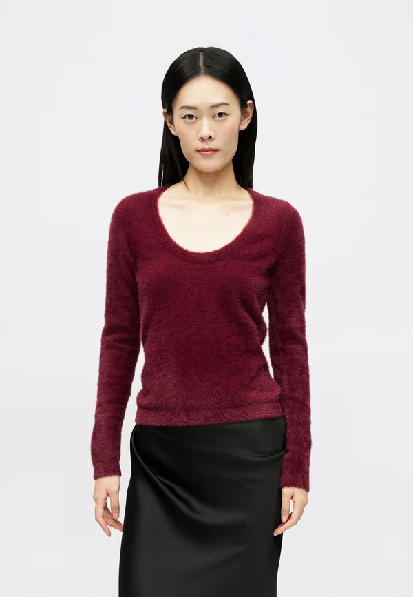 KATE - Strickpullover - deep burgundy