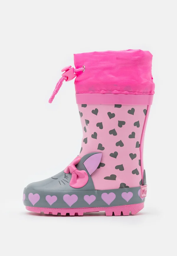 Katze - Gummistiefel - pink