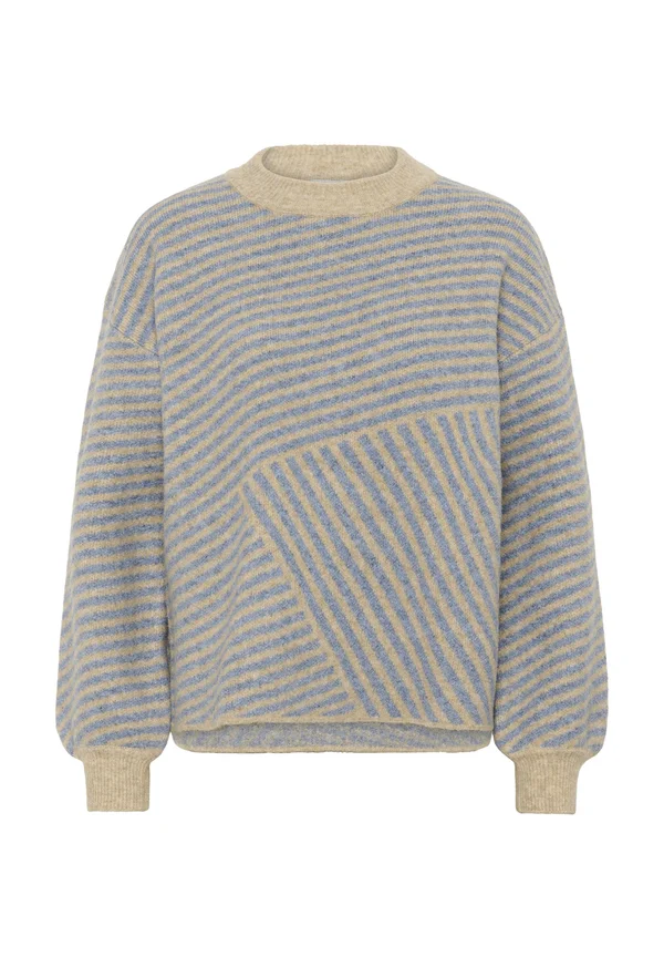 KAVERANA KNIT PULLOVER - Strickpullover - feather grey mel windward blue