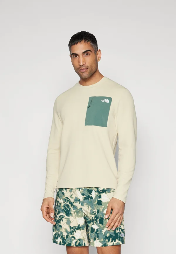 KECHA CREW - Langarmshirt - gravel/duck green