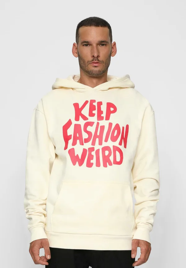 KEEP FASHION WEIRD - Kapuzenpullover - off white