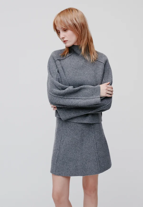 KEEVA - Strickpullover - mittleres grau
