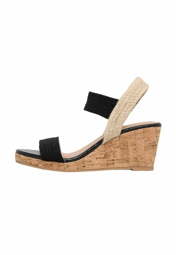 Keilsandalette - black