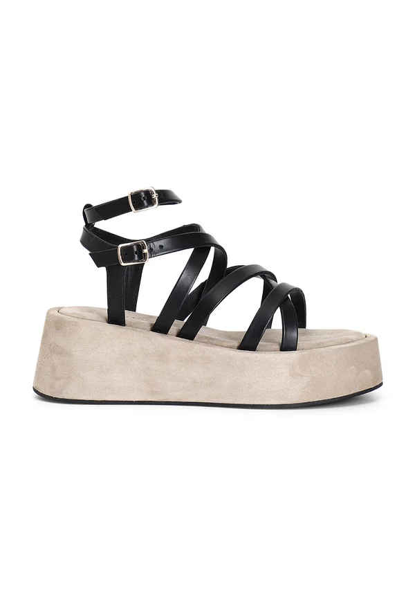 Keilsandalette - black