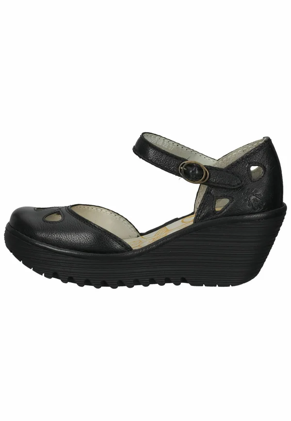 Keilsandalette - black