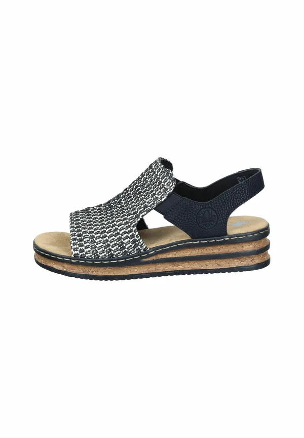 Keilsandalette - schwarz sand schwarz