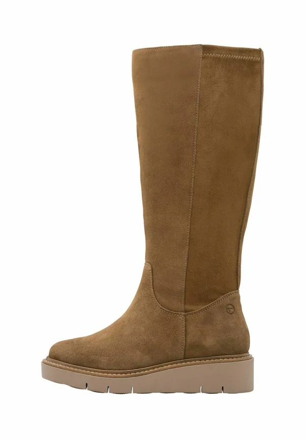 Keilstiefel - camel suede