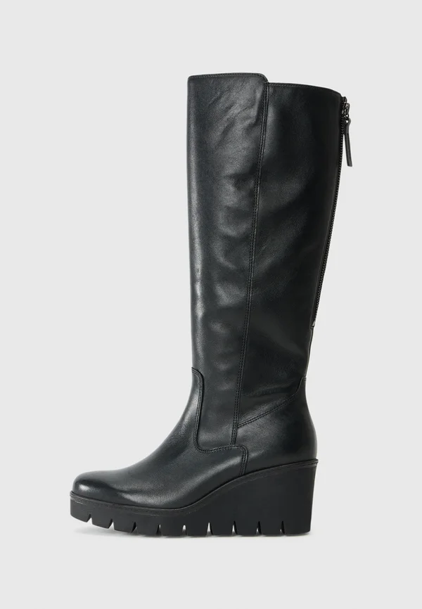 Keilstiefel - schwarz