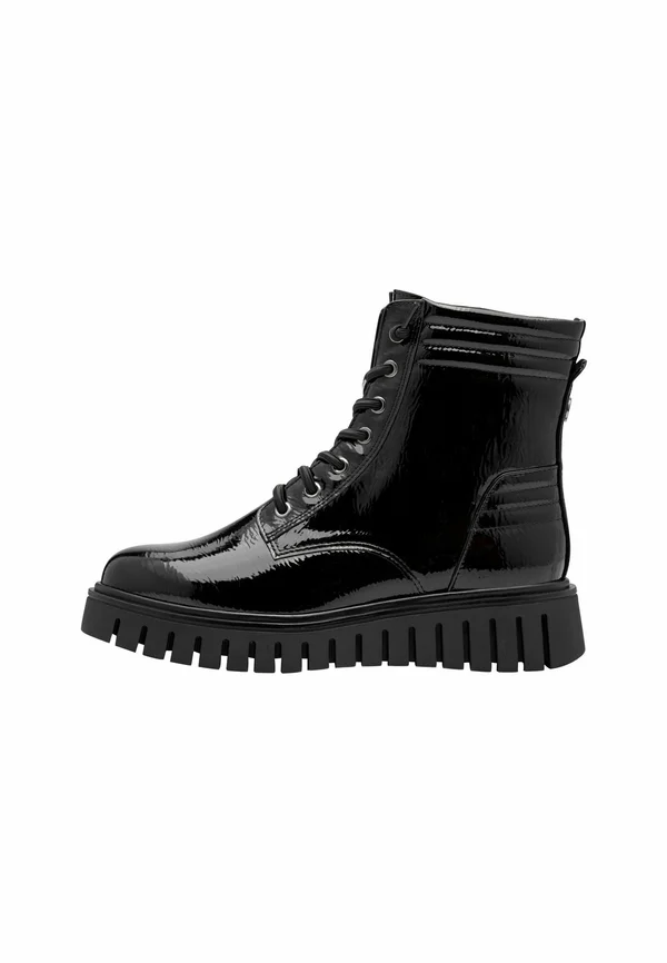 Keilstiefelette - black patent