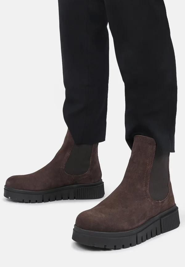 Keilstiefelette - choco