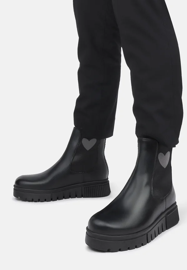 Keilstiefelette - schwarz