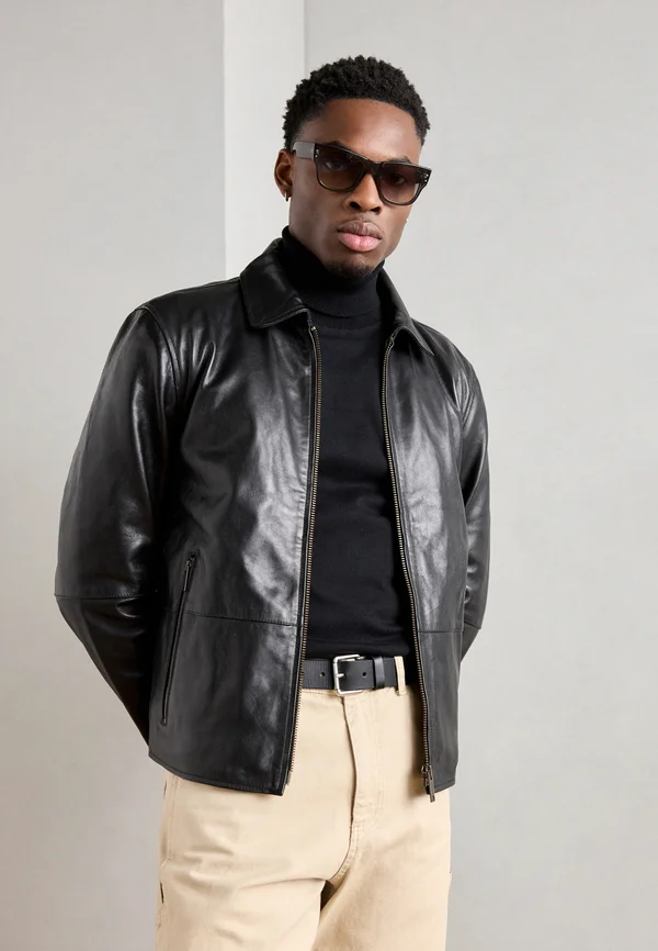 KELLAN - Lederjacke - black