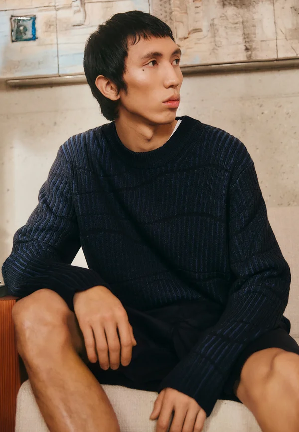 KEN RESONANCE  - Strickpullover - dark blue