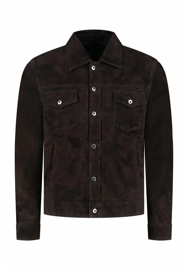 KENT SUÈDE - Lederjacke - chocolate brown