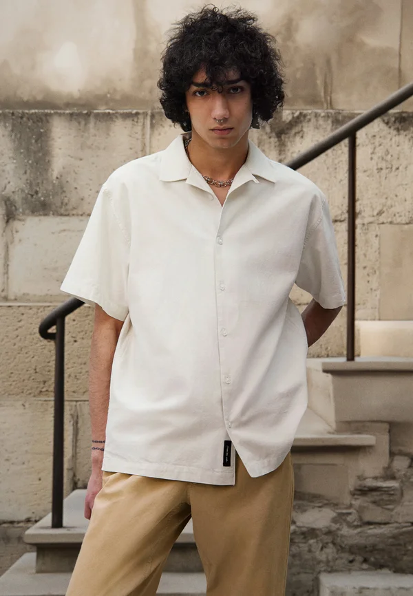 KESSLER CHECKERBOARD BUTTON UP - Hemd - white marshmallow