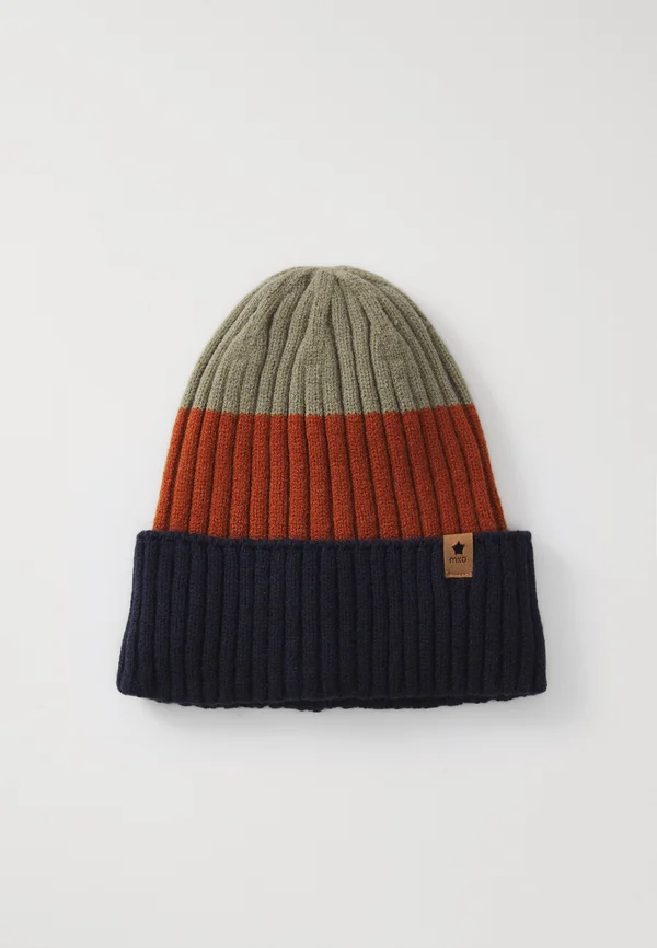 KIDS BEANIE STRIPES TURN UP FULL LINING UNISEX - Mütze - navy/multi-coloured