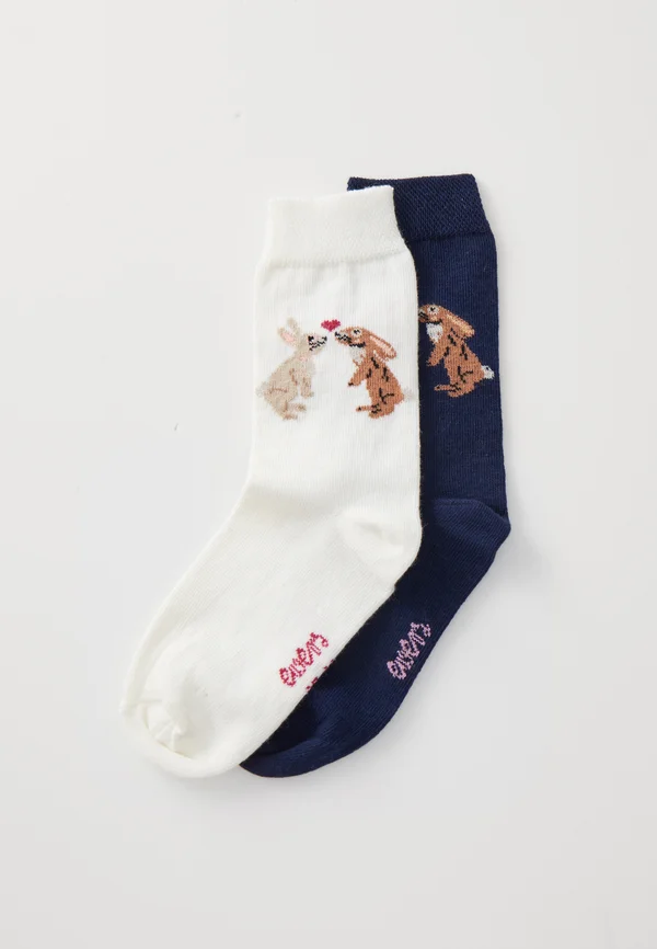 KIDS SOCKS RABBIT 3 PACK - Socken - navy/creme