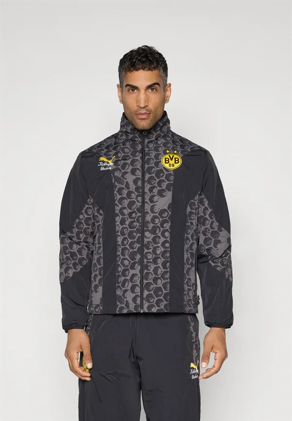 KIDSUPER BVB REVERSIBLE JACKET - Vereinsmannschaften - black/faster yellow